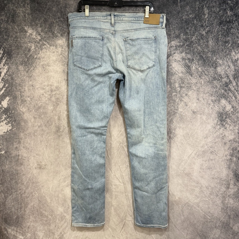 Paige Federal Jeans Mens 32x31 Blue Denim Straight Leg Stretch Pants Casual